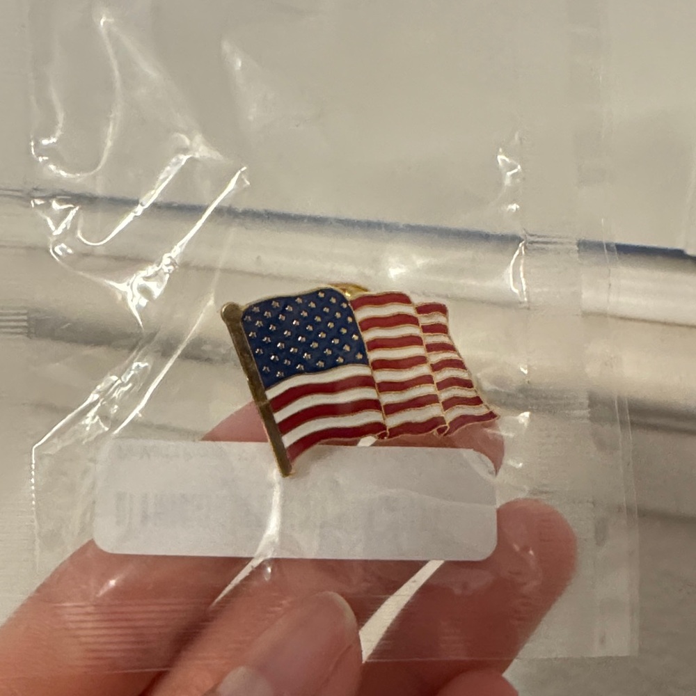American Flag Enamel Pin - Red, White & Blue